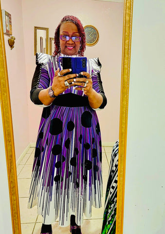 Love the Queen 17568 purple maxi dress