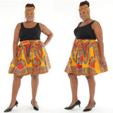 African Print Dashiki Midi Skirt