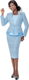 Terramina 7096 baby blue skirt suit