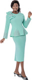 Terramina 7108 Mint Green scuba skirt suit