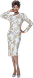 Terramina 7203 ivory sequin dress