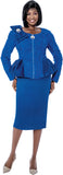 Terramina 7227 royal blue skirt suit