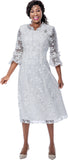 Terramina 7253 white lace jacket dress