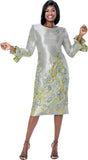 Terramina 7261 mint green brocade jacket dress