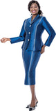 Terramina 7280 navy blue skirt suit