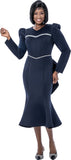 Terramina 7282 navy blue scuba dress