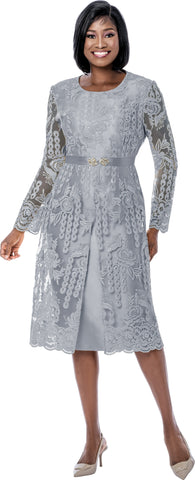 Terramina 7288 silver lace dress