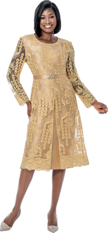 Terramina 7288 gold lace dress