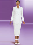 Ben Marc 2298 white usher skirt suit