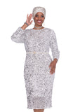 Elite Champagne 5927 white sequin dress