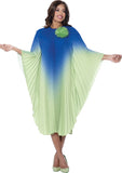 Divine Casuals 1742 Lime green ombre crinkle dress