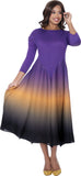 Divine Casuals 1831 purple crinkle dress