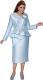 Dorinda Clark 309771 baby blue skirt suit