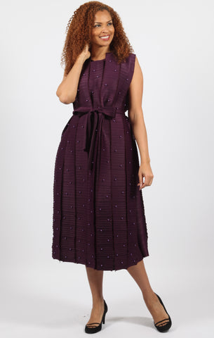 Diana 8003 plum purple stretchable dress