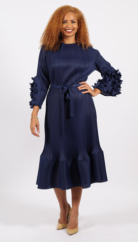 Diana 8008 navy blue maxi dress