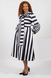 Diana 8946 stripe scuba dress