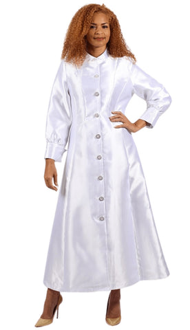 Diana 8637 white clergy dress