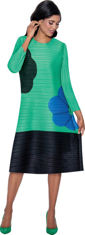 Divine Casuals 1652 Emerald green dress