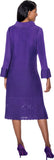 Divine Casuals 1661 Purple Krinkle Dress