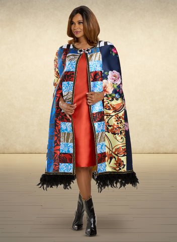 Donna Vinci 12118 cape dress