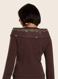 Donna Vinci Knit 13428 brown skirt suit