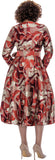 Dorinda Clark 309081 red jacquard dress