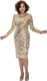 Dorinda Clark 309221 gold dress