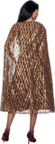 Dorinda Clark 309261 brown cape dress