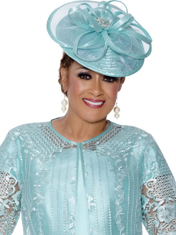 Dorinda Clark 309482 sea green fascinator