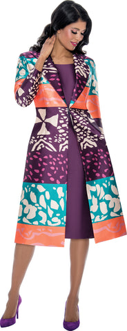 Dresses by Nubiano 100042 purple jacket dress