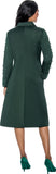 Dresses by Nubiano 100071 olive green scuba dress