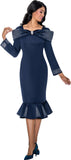 Dresses by Nubiano 100101 navy blue dress