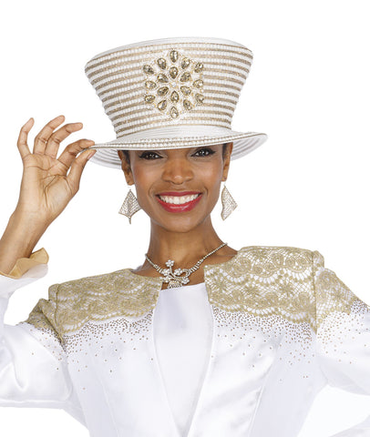 Elite Champagne h6102 white hat