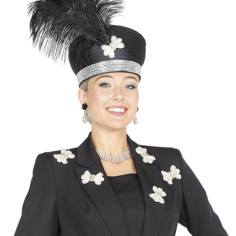 Elite Champagne h6106 small black hat