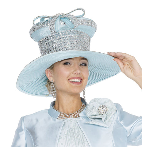 Elite Champagne H6107 Light Blue brim hat