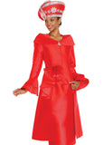 Elite Champagne 6017 red skirt suit