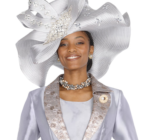 Elite Champagne h5912 silver big hat