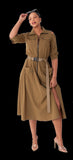 For Her NYC 82391 khaki maxi dress