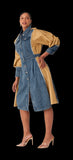 For Her NYC 82397 denim two tone dress