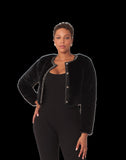 For Her NYC 82652 black fur jacket