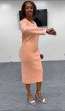 Donna Vinci 13414 peach dress