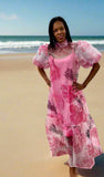 Pink Sheer Maxi Dress