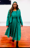 Tally Taylor 4856 emerald green lace jacket dress