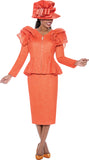 GMI 400742 orange mesh skirt suit