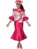 GMI 400762 magenta skirt suit