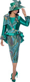 GMI 400803 green skirt suit