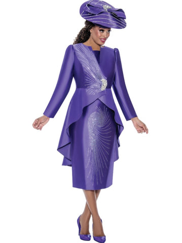 GMI 10212 purple skirt suit