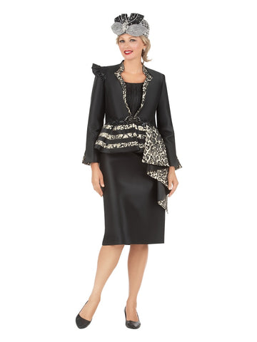 Giovanna G1213 black skirt suit