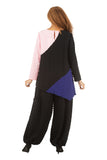 Giovanna 0949 color block popcorn pant set