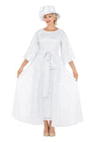 Giovanna D1597 white lace cape dress